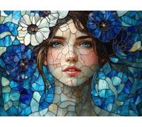 5D Diamond Painting Set, Femme Abstraite, DIY Tout Diamant Broderie Art, Artisanat de Pierres Précieuses, Toile HD Etanche, Décoration Murale à la Maison, Cadeau Pour Les Filles 20x30cm YY5N-69