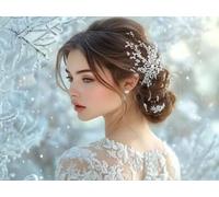 5D Diamond Painting Set, Femme Blanche, DIY Tout Diamant Broderie Art, Artisanat de Pierres Précieuses, Toile HD Etanche, Décoration Murale à la Maison, Cadeau Pour Les Filles 40x50cm YY5N-18