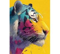 5D Diamond Painting Tigre, Diamond Painting Enfant Graffiti, DIY Loisirs Créatifs Adultes Kits, 5D Broderie Diamant Activité Manuelle, Peinture Diamant Kits, Decoration Maison, Cadeau, 40x50cm Y-2835