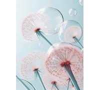 5D Diamond Painting Usine 40x50 cm Peinture Diamant Adulte Pissenlit Broderie Diamant Kit Complet Round Full Drill Diamond Painting DIY Activité Manuelle Art pour Decoration Maison Cadeau Femme G-47