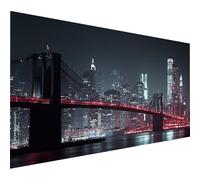 5D Diamond Painting Vue Nocturne, Diamond Painting Enfant Ville, Broderie Diamant Cristal Art Kits, DIY Peinture Diamant, 5D Loisirs Créatifs Point de Croix, Decoration Maison, Cadeau, 90x40cm 3-5686