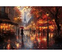 5D Diamond Painting Vue Sur La Rue, Kit Peinture Diamant Adulte, Arbre Diamond Painting Broderie Complet Art du Diamant Point De Croix Cristal Kit, Cadeau Femme Débutants Maison Decor 35x45cm T0U-632
