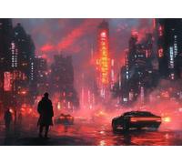 5D Diamond Painting Vue Sur La Rue, Kit Peinture Diamant Adulte, Personnages Diamond Painting Broderie Complet Art du Diamant Point De Croix Cristal Kit, Cadeau Femme Débutants Decor 35x45cm T0U-635