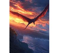 5D DIY Animal Kits de Peinture Diamant, Complète Dinosaure Diamond Painting pour Adulte Débutants, Cristal Débutant Set Art du Diamant, Décoration Murale Maison Peinture Diamant 20x30cm A62S-336