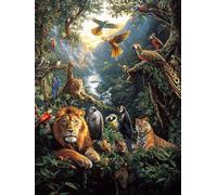 5D DIY Animal Kits de Peinture Diamant, Complète Forêt Diamond Painting pour Adulte Débutants, Cristal Débutant Set Art du Diamant, Décoration Murale Maison Peinture Diamant 20x30cm A62S-127