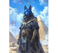 5D DIY Anubis Kits de Peinture Diamant, Complète Egypte Ancienne Diamond Painting pour Adulte Débutants, Cristal Débutant Set Art du Diamant, Décoration Murale Maison Peinture Diamant 20x30cm A62S-210