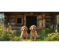 5D DIY Chien Diamond Painting Grande Taille, Diamond Painting Adulte Animal, Peinture Diamant Paintings Numero Adulte Broderie au Point de Croix Strass Tableau Décoration de la Maison 25x50cm J0K-115