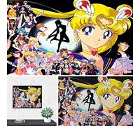 5D DIY Diamant Peinture,Anime Sailor Moon,Diamant Point De Croix Mosaïque Image Halloween Diamant Broderie(round drill)-40x40cm