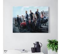 5D DIY Diamant Peinture Kit, Fast And Furious Film Personnage Affiche Ronde Résine Diamant Point De Croix, Décoration De La Maison Cadeau(50x60cm）