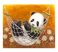 5D DIY Diamant Peinture Kit,Panda Carré/rond Bricolage Strass Diamond Painting Broderie Point De Croix Diamant Arts Craft pour Home Décoration Murale Cadeau d'image de mosaïque 30x50cm