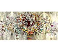 5D DIY Diamant Peinture Kits Arbre Vie Rond Plein Forage Cristal Strass Adultes Point Croix Broderie Diamond Painting Mosaïque Toile Pour Maison Mural Décor Artisanat Round Drill 80x160cm DA5751