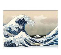 5D DIY Diamant Peinture la Grande Vague Off Kanagawa Japonais Point de Croix Diamant Broderie Jeu Kits Diamant Mosaïque Décor, 40X50cm