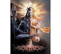 5D DIY Diamant Peintures Plein Foret Rond Shiva Mosaïque Art Point De Croix Broderie Religion Motif Wall Sticker Décoration Sans Cadre 30x40 cm