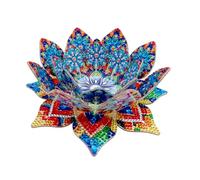 5D DIY Diamond Art Peinture PVC Fleur Bougeoirs Photophore Votive Bougeoir pour Table Centre de Table Décoration Maison Fête Mariage Dîning-Flower04