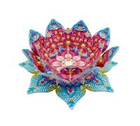 5D DIY Diamond Art Peinture PVC Fleur Bougeoirs Photophore Votive Bougeoir pour Table Centre de Table Décoration Maison Fête Mariage Dîning-Flower01