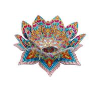 5D DIY Diamond Art Peinture PVC Fleur Bougeoirs Photophore Votive Bougeoir pour Table Centre de Table Décoration Maison Fête Mariage Dîning-Flower02