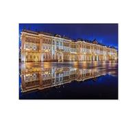 5D DIY Diamond Painting，Ermitage sur la place du Palais, Saint-Pétersbourg，Kit de point de croix avec strass en cristal, Artisanat en mosa?que pour la décoration de la maison（40 x 50 cm）-N492