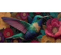 5D DIY Diamond Painting Fleurs, Kingfisher Diamond Painting Adulte Débutants, Mosaique Loisir Creatif, Strass Point de Croix Peinture Diamant Adulte, Cadeau Femme, Decoration 160x80cm -ST2511U8