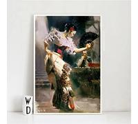 5D DIY Diamond Painting Kit Complet,Espagnole qui danse Peinture Diamant Kits pour Adultes,Square Diamant Strass Cristal Point de Croix Broderie Peinture Arts pour décoration murale cadeau 30x60cm F17