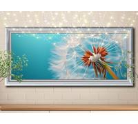 5D DIY Diamond Painting Kit,Paysage,Pissenlit Peinture Diamant Adulte grand 30x80cm,Bricolage Mosaïque Broderie Point de Croix Painting Diamant Kit,Peinture Diamant Enfant pour Maison Décor 58Y-4173