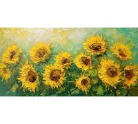 5D DIY Diamond Painting Kit, Sunflower Diamond Art Crafts Painting Kits, Full Drill Crystal Rhinestone Mosaic Diamond Art Kids, For Adults Children's Beginners Home Wall Decor Gifts 50x60cm nVc174