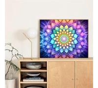 5D DIY Diamond Painting Kits Mandalas Arc-En-Ciel Peinture Diamant à Faire Soi-Même Diamant Plein Forage Cristal Diamant Painting Kit pour Décoration Murale de Bureau à Domicile 50x70cm