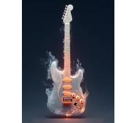 5D DIY Diamond Painting Musique, Diamond Painting Enfant Guitare, Broderie Diamant Cristal Art Kits, 5D Peinture Diamant, Loisirs Créatifs Adultes, pour Décoration Murale Maison, Cadeau 40x50cm A-1177