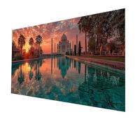 5D DIY Diamond Painting Taj Mahal 60x120 CM Plein Forage Diamant Peinture Adultes Enfants Broderie Point De Croix Painting par Numéro Kit Paysage Diamant Art Kits pour Decoration Murale model-6823