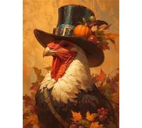 5D DIY Halloween Diamond Painting Adulte Grand Format 70x92cm,Bricolage Peinture Diamant Poulet Diamond Painting Enfant Broderie Diamant Kit Complet Artisanat Peinture, Décoration Murale, Cadeau Femme
