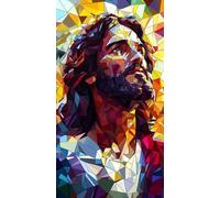 5D DIY Jésus Kits de Peinture Diamant, Grand Diamond Painting pour Adulte, Diamond Art Kits Strass Point de Croix Cristal Painting pour Maison Décor, Cadeaux pour Femmes 30x40 cm 20x40 cm z-805