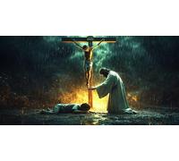 5D DIY Jésus Kits de Peinture Diamant, Grand Diamond Painting pour Adulte, Diamond Art Kits Strass Point de Croix Cristal Painting pour Maison Décor, Cadeaux pour Femmes 30x40 cm 70x140 cm z-804