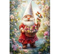 5D DIY Paysage nain Kits de Peinture Diamant, Diamond Painting pour Adulte Débutants, Diamond Art Kits Strass Point de Croix Cristal Painting pour Maison Décor Cadeaux pour Femmes 70x90 cm H-235