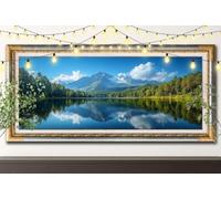 5D DIY Paysages Diamond Painting Kit Complet,Montagne Peinture Diamant Adulte Grand 40x120cm,Broderie Diamant Kit Complet,Artisanat Strass Point de Croix pour Décoration Intérieur Enfants 61F-1895