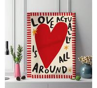 5D DIY Peinture de diamant | L'amour est vraiment partout Kits de point de croix. Affiches audacieuses et colorées. Affiche d'art haute définition, peintures décoratives faites à la main, kit complet