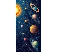 5D DIY Planète cosmique Kits de Peinture Diamant, Grand Diamond Painting pour Adulte, Diamond Art Kits Strass Point de Croix Cristal Painting pour Maison Décor Cadeaux 30x40 cm 30x60 cm z-840