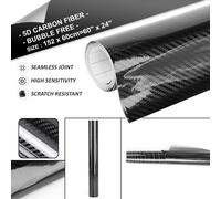 5D fibre carbone sans bulle Film étirable autocollant vinyle voiture 152x60cm