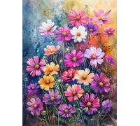 5D fleur Diamond Painting Adulte, Peinture Diamant aquarelle Broderie Diamant Kit Complet,DIY Broderie Diamant Grand Format Point de Croix Diamond-Painting,pour Maison Murale Décoration 30x40cm S2-236