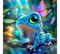 5D Grenouille végétale Diamond Painting Adultes DIY Broderie Art diamant painting Kit Complet,Peinture Diamant Artisanat Strass Point de Croix Paintings pour Murale Décoratio Square Drill,100x100cm