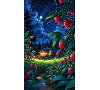 5D Maison des plantes fruitières Diamond Painting Kit pour Adulte,DIY Square Drill Broderie Diamant Art Painting Kit Complet,Strass Point de Croix Diamant Painting Kit Artisanat Murale Décor 70x150cm