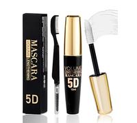 5D Mascara Volume et Longueur Blanc, Mascara Extension de Cils Effet Volume,Waterproof et Longue Tenue avec une Définition Précise,Not Blooming Eye Lashes Thick Curling Maquillage pour Femmes-03