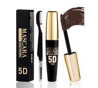 5D Mascara Volume et Longueur Marron, Mascara Extension de Cils Effet Volume, Waterproof et Longue Tenue avec une Définition Précise, Not Blooming Eye Lashes Thick Curling Maquillage pour Femmes-02