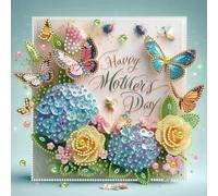 5D Mother Day Special Shape Diamond Art Painting Kits for Adults, DIY Partial Drill Diamonds Dots Gem Art Kits for Adults Beginners Home Decor Diamond Dots Paintings 12x12inch/30x30cm