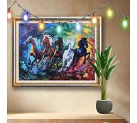 5D Peinture Diamant Adulte,Cheval au galop,Animal Diamond Painting 160x120cm,DIY Kits de Painting Diamant Artisanat Strass Dessin pour Débutants,Diamant Mosaïque Painting pour Maison Decor 511N-6580