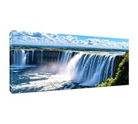 5D Peinture Diamant Adulte, Chutes du Niagara Diamond Painting Complet Diamant Kit Enfants, DIY Diamant Strass Point de Croix Cristal Painting pour Murale Décor, Noël, Fêtes, Cadeaux 50x125cm H-605
