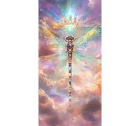 5D Peinture Diamant Adulte, Couleur libellule Diamond Painting Complet Cristal Diamant Kit Enfants, DIY Strass Point de Croix Painting pour Murale Décoration Artisanat Décor À La Maison 30x40cm F669