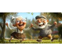 5D Peinture Diamant Adulte, Heureux vieux Diamond Painting Complet Cristal Diamant Kit Enfants, DIY Strass Point de Croix Painting pour Murale Décoration Artisanat Décor À La Maison 30x40cm F417