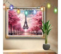 5D Peinture Diamant Adulte,Tour Eiffel,Paris Diamond Painting grand 50x40cm,DIY Kits de Painting Diamant Artisanat Strass Dessin pour Débutants,Diamant Mosaïque Painting pour Maison Decor 511N-5213