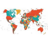 5D Peinture Diamant Carte du monde Diamond Painting Kit Broderie Tableau Perle Diamant Painting, DIY Grand Format Mosaïque Point de Croix Loisirs Créatifs Adultes Décoration Intérieur 30x40cm I-13715