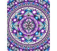 5D Peinture Diamant Mandala violet Diamond Painting Kit Broderie Tableau Perle Diamant Painting, DIY Grand Format Mosaïque Point de Croix Loisirs Créatifs Adultes Décoration Intérieur 70x100cm I-10803