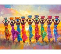 5D Peinture Diamant Painting Kit, Afrique Diamond Painting Adulte, Peinture Diamant Femme Diamond Art Strass Point de Croix Broderie pour Adultes Débutant Cristal Artisanat Maison Décor 20x30 cm H-835